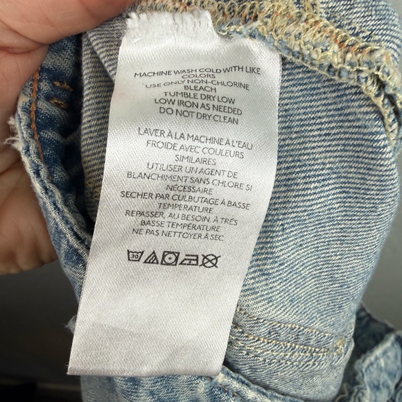 Free People We The Free Palmer Jeans Denim Cuffed Wide Leg Size 32 - Picture 7 of 12